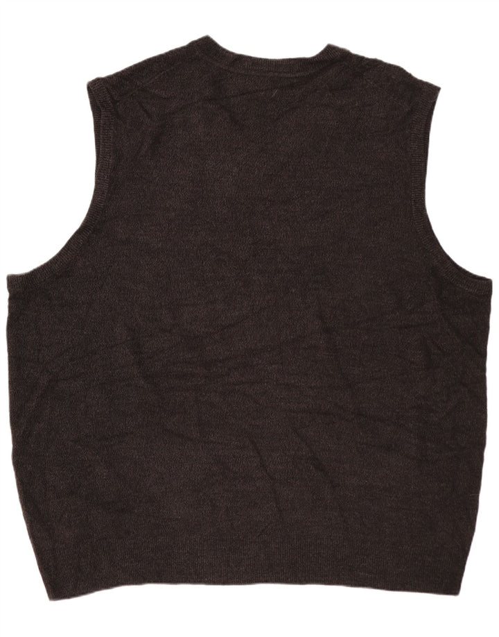 DOCKERS Mens Vest Tank Top 3XL Grey Acrylic
