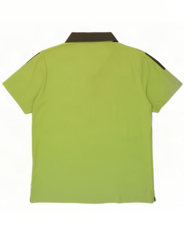 Calvin Klein Polo de rugby pour homme Large en coton vert