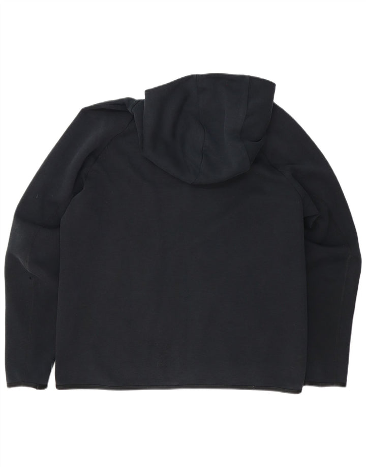 Nike Mens Zip Hoodie Sweater Large Black Cotton