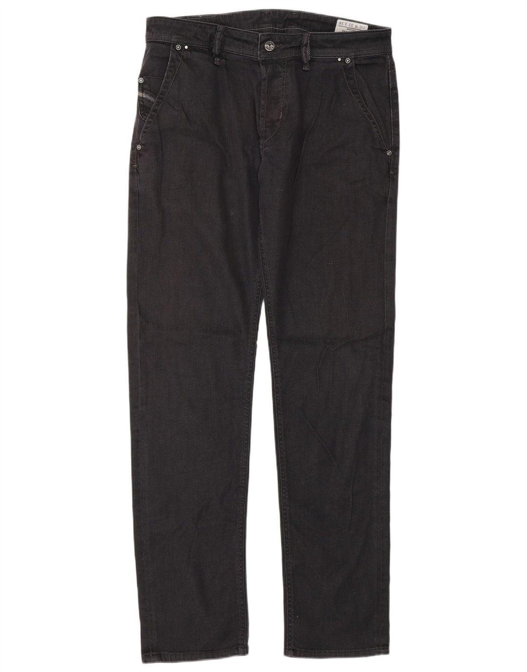 Diesel Mens Bhetto Stretch Straight Jeans W33 L34 Black Cotton