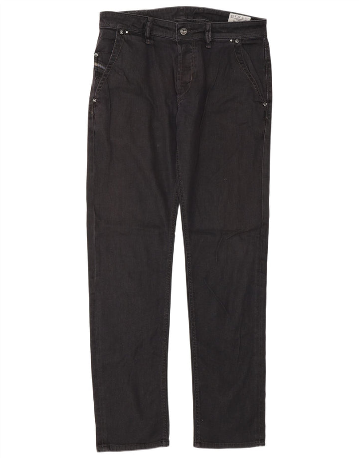 Diesel Mens Bhetto Stretch Straight Jeans W33 L34 Black Cotton