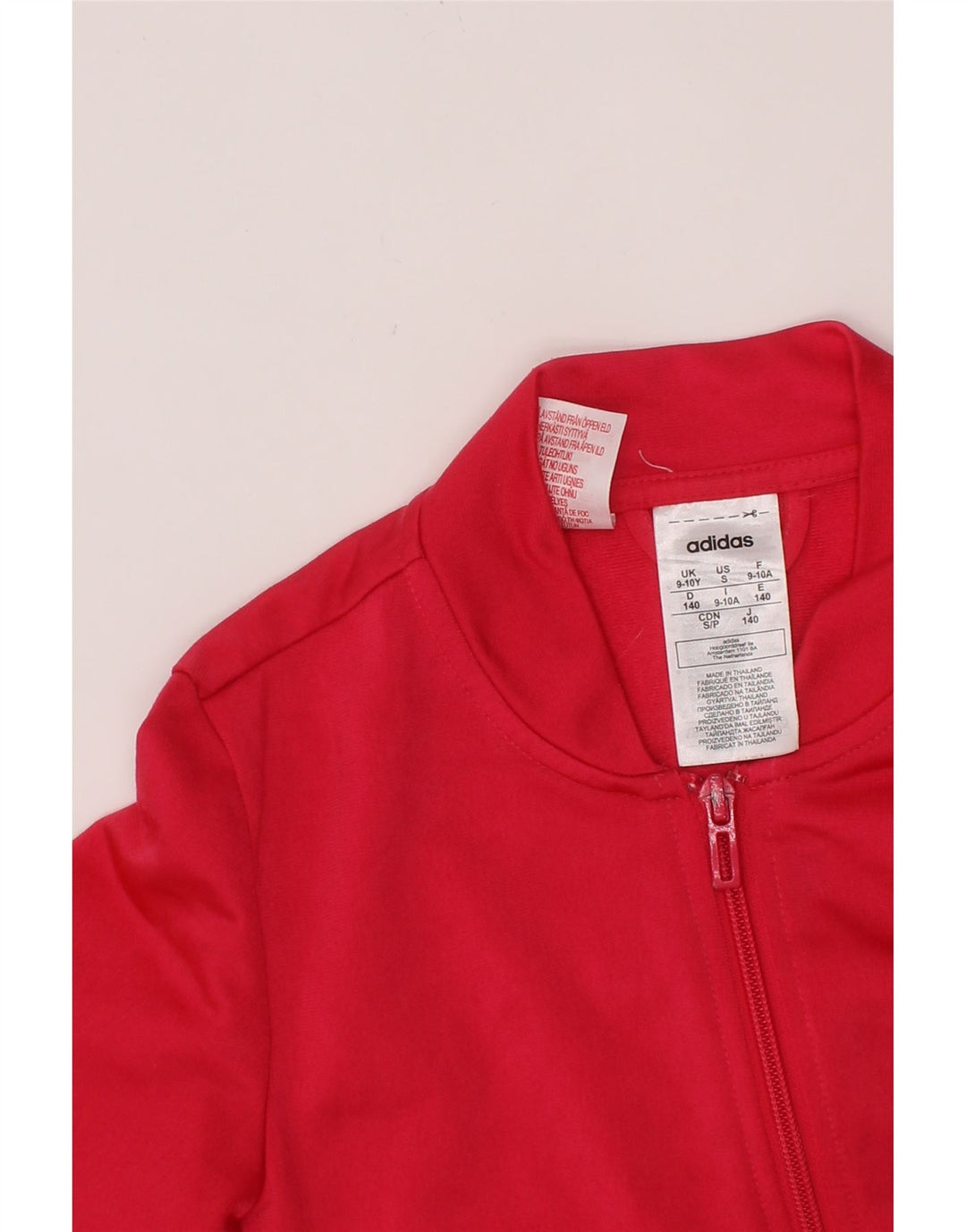 ADIDAS Girls Graphic Tracksuit Top Jacket 9-10 Years Pink Polyester