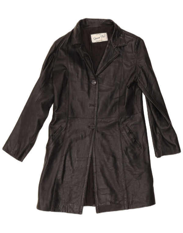 Vintage læderfrakke til kvinder IT 46 Large Black