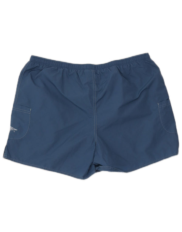 Umbro Short de Sport Homme Large Bleu Nylon