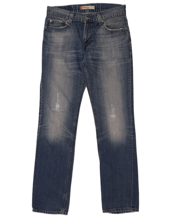 Мужские узкие джинсы Levi's 511 W33 L34 синие, хлопок