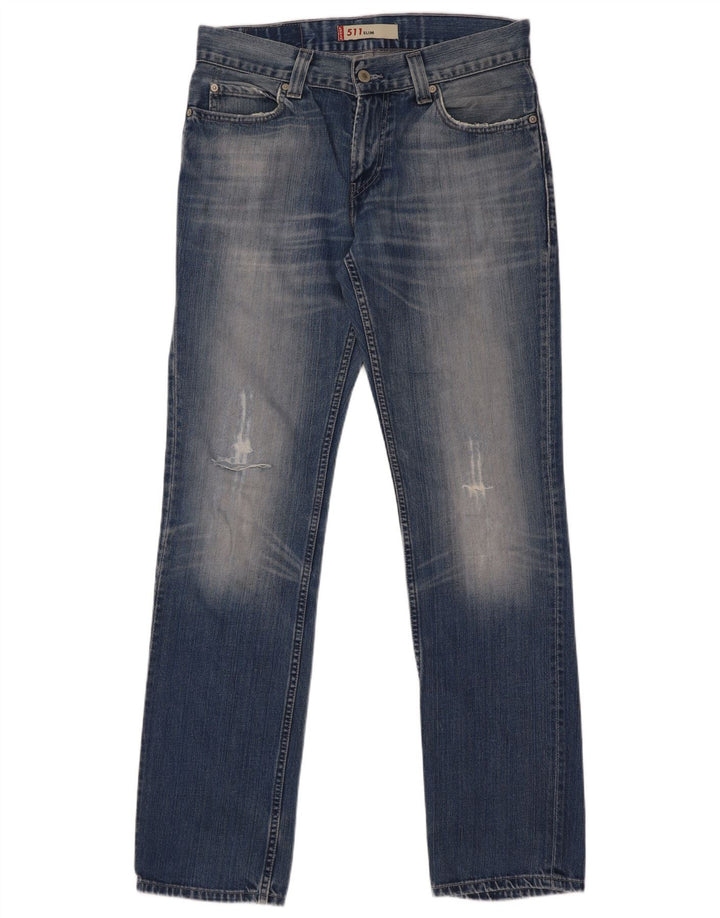 Мужские узкие джинсы Levi's 511 W33 L34 синие, хлопок