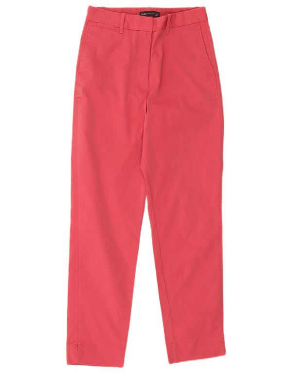 Marks & Spencer Dame Chinobukser med høj talje UK 8 Small W26 L27 Pink