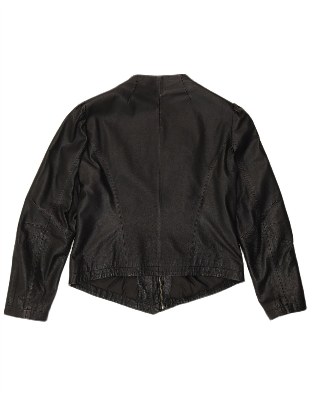 South Damen Lederjacke UK 14 Mittelschwarzes Leder