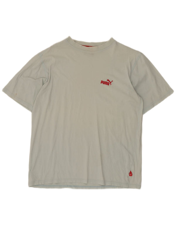 Puma Herre Kortærmet Regular T-Shirt Top Medium Blue Bomuld