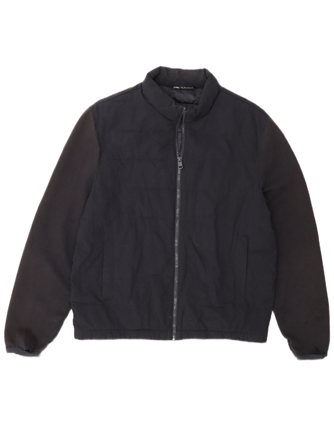 Zara Polstret Herrejakke UK 40 Large Navy Blue
