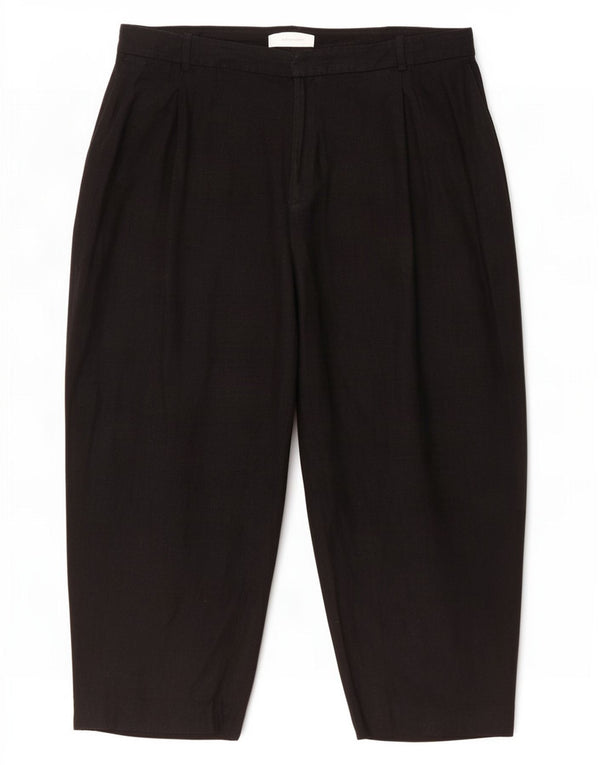 Pantaloni Capri pentru femei cu talie înaltă Zara UK 18 XL W32 L24 Negri