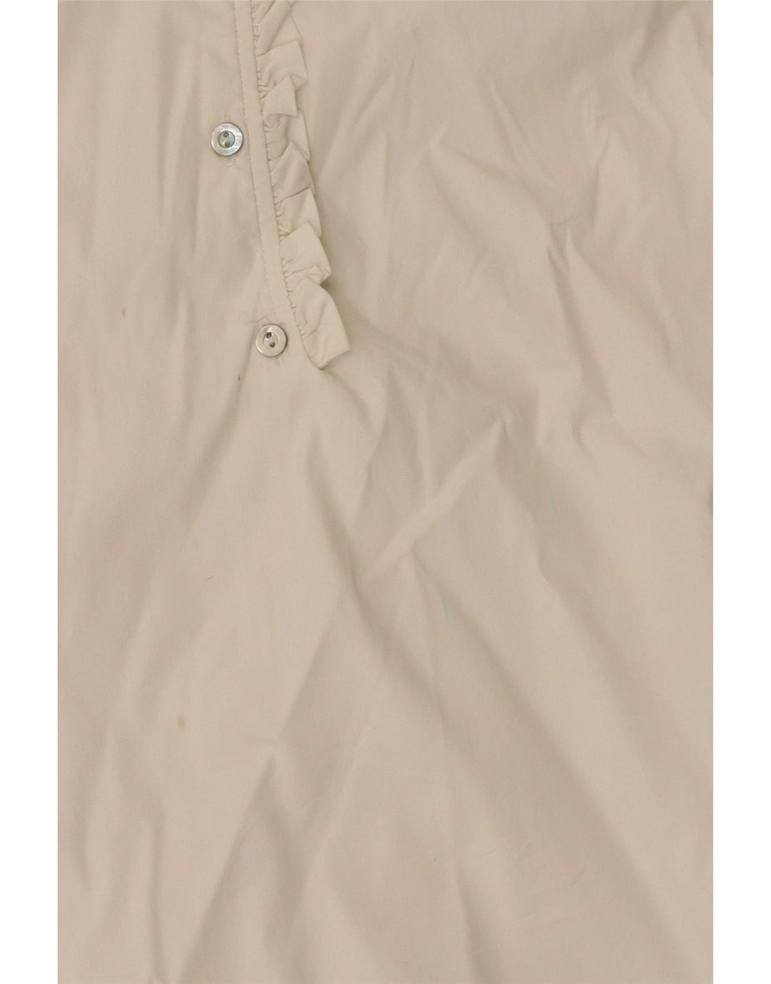 Camicia pullover da donna Zara con volant sul davanti UK 8 piccola in cotone bianco