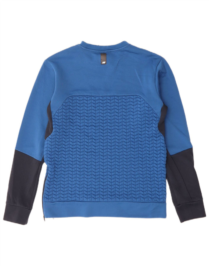 Pulover pentru bărbați NEW BALANCE Pulover mic albastru poliester color bloc