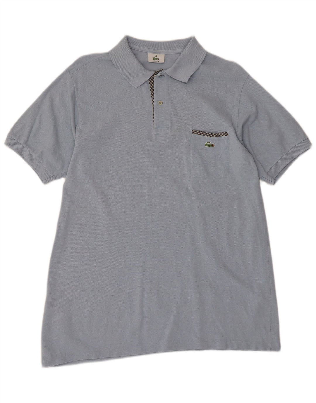 Lacoste Mens Polo Shirt Size 4 Medium Blue Cotton