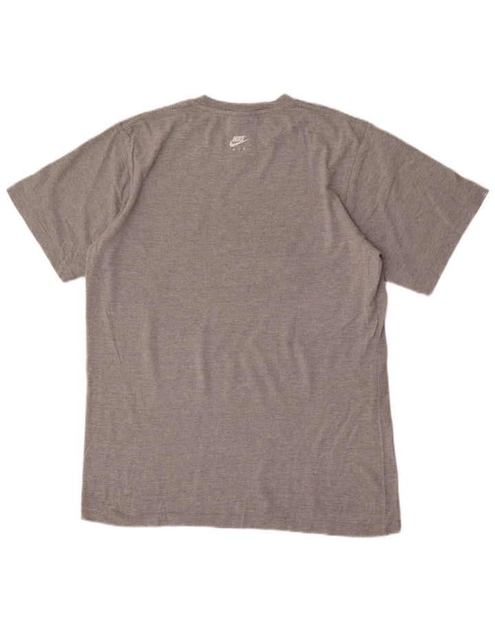 Nike Mens Graphic T-Shirt Top UK 39/41 Medium Grey Cotton