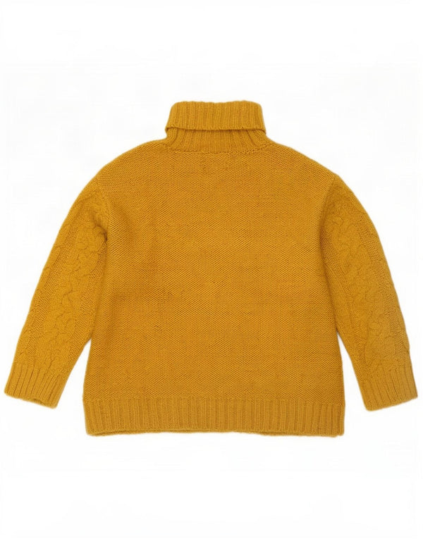 Zara Girls Roll Neck Jumper Sweater 11-12 Years Yellow Acrylic