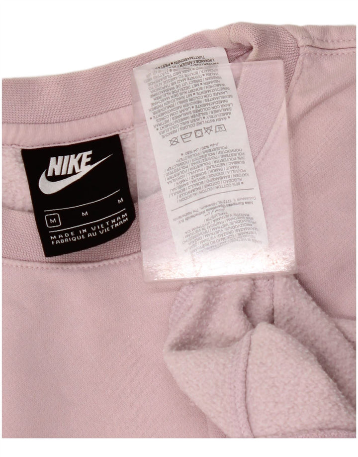NIKE Womens Oversized Sweatshirt Jumper UK 14 Medium Purple Cotton