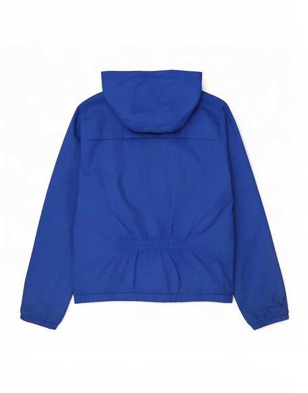 Chaqueta cortavientos con capucha Hollister para mujer UK 46 Large Nylon azul