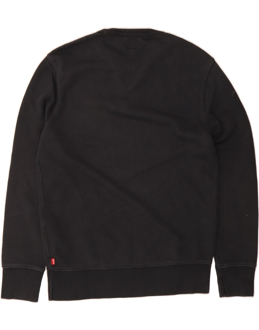 LEVI'S Mens Graphic Sweatshirt Jumper Small Black Cotton Vintage Levi's and Second-Hand Levi's from Messina Hembry 