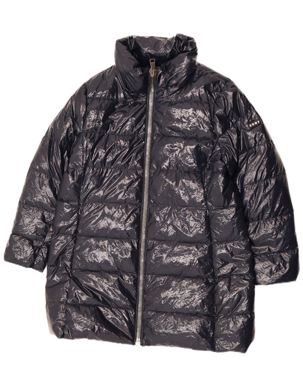 Dkny Abrigo acolchado para mujer UK 40 XL Nylon azul marino