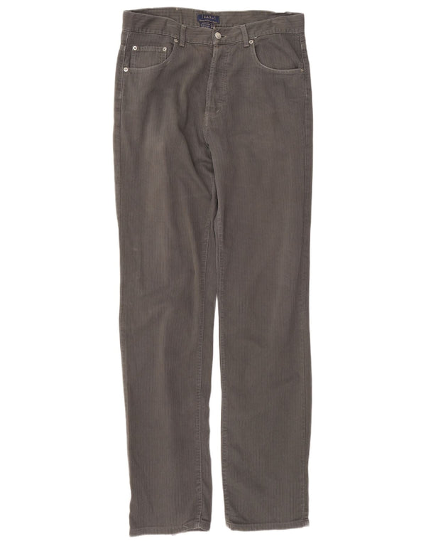 Zara Mens Slim Casual Pantalones EU 44 Large W34 L34 Gris Algodón