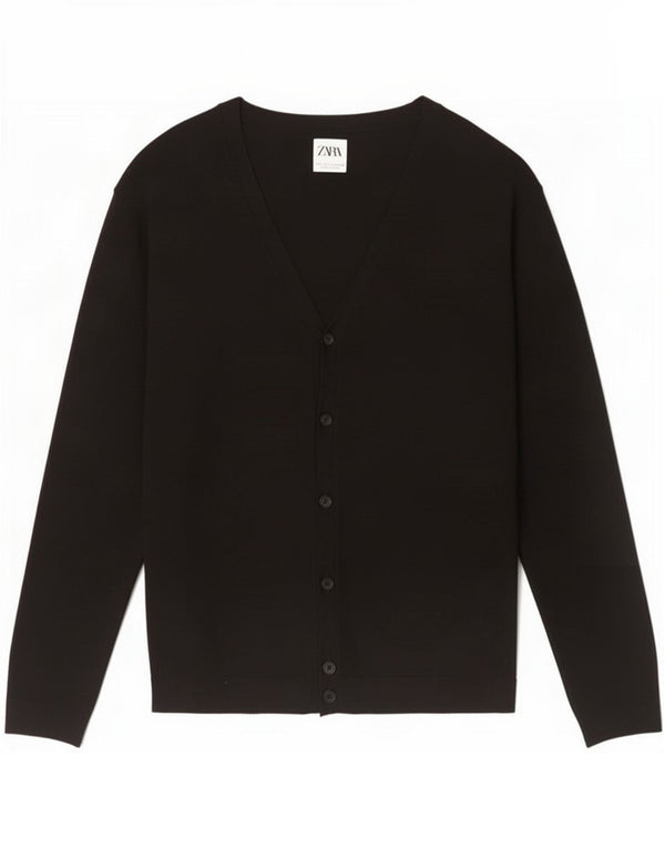 Женский кардиган Zara UK 14, большой черный вискоза