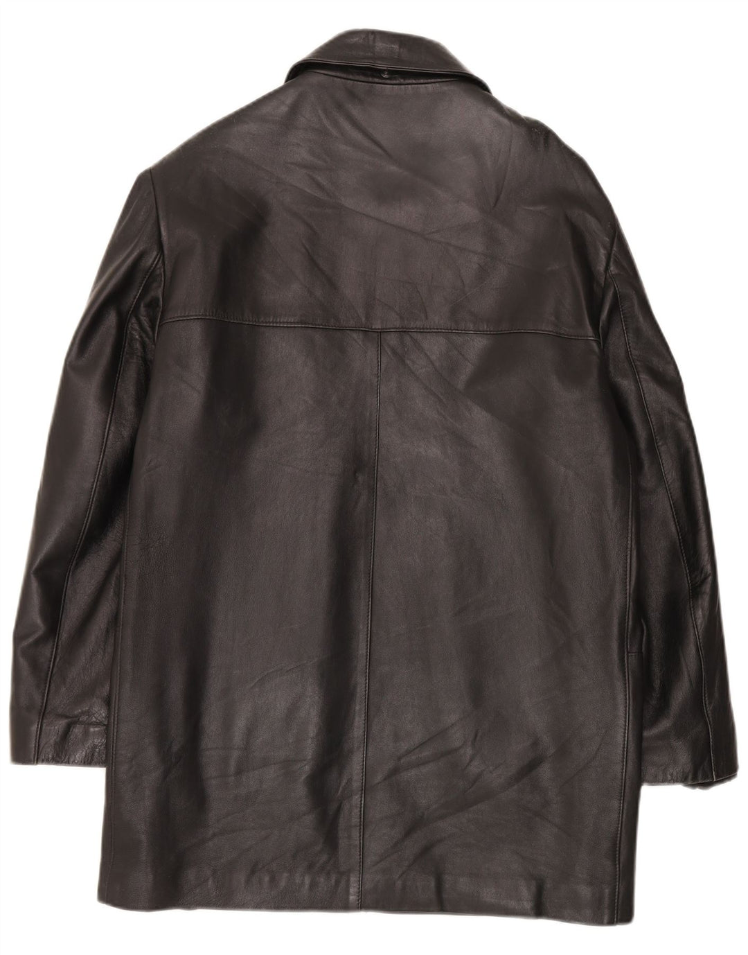 Giacca in pelle vintage da uomo vestibilità regolare UK 40 grande nera