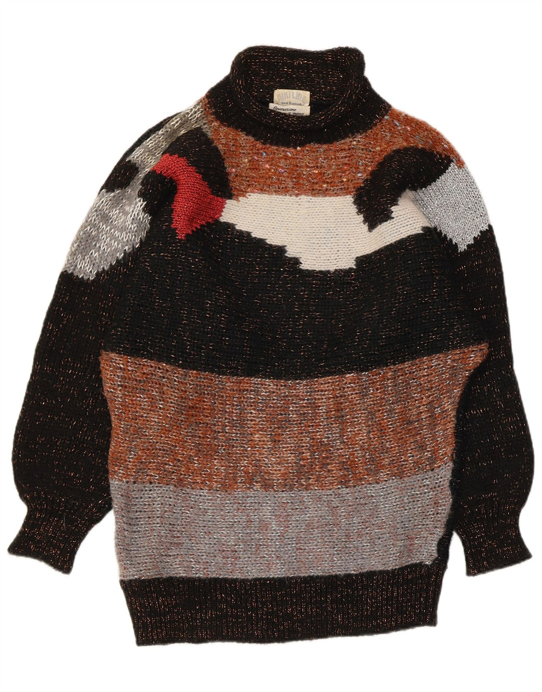 Niki Line Womens Roll Neck Jumper Sweater UK 16 Large Multicoloured