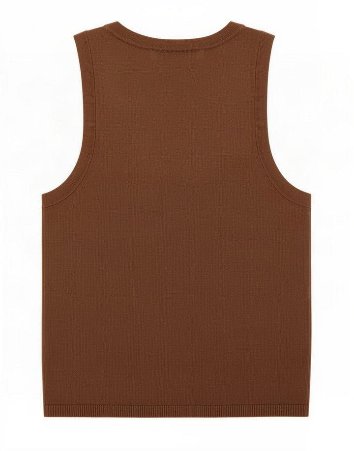 Zara Womens Vest Top UK 12 Medium Brown