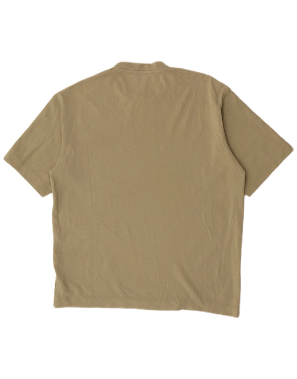 Zara Hombre Camiseta Top Small Caqui Algodón