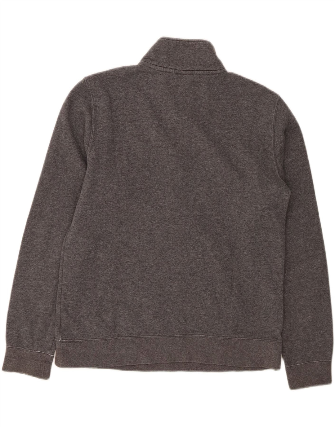 NIKE Womens Zip Neck Sweatshirt Jumper UK 14 Medium Grey Cotton Vintage Nike and Second-Hand Nike from Messina Hembry 