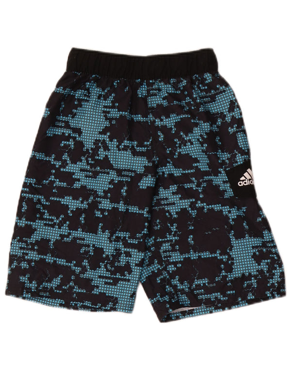 Adidas drenge grafiske sportsshorts 8-9 år Small Blue Geometric Sports