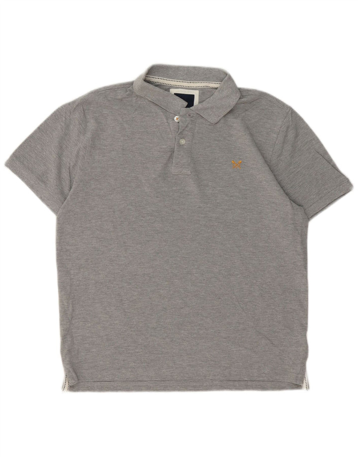 Crew Clothing Mens Polo Shirt Medium Grey Cotton