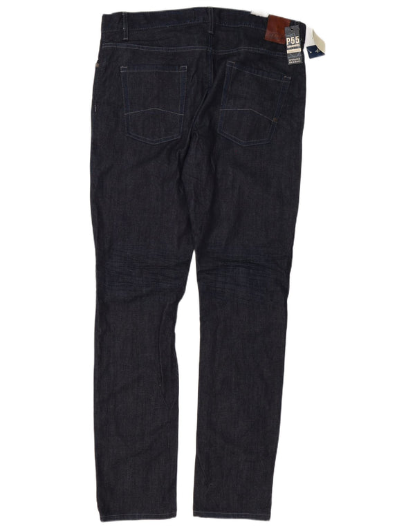 Penguin Mens Slim Jeans W36 L34 Navy Blue Cotton