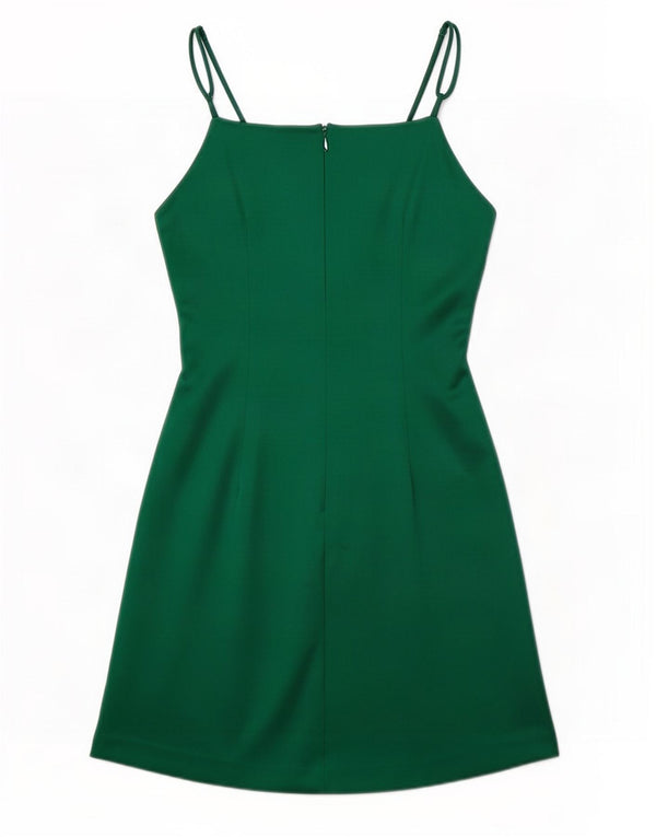 Zara Womens Slip Dress UK 8 Small Green Polyester