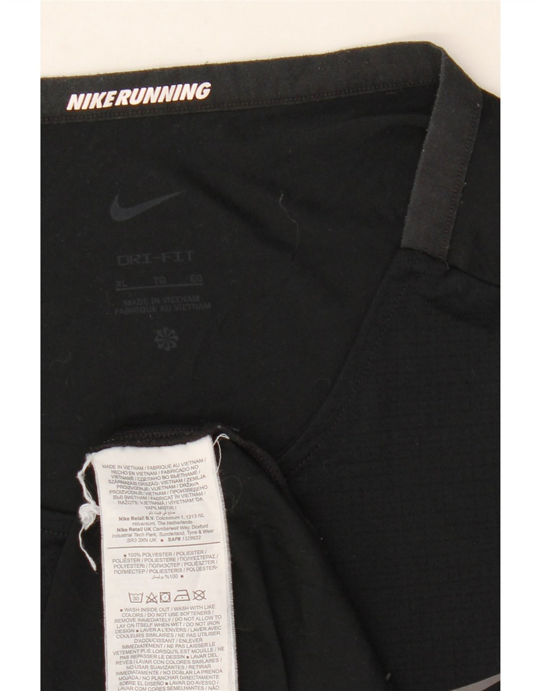 NIKE herre Dri Fit T-shirt top XL sort polyester
