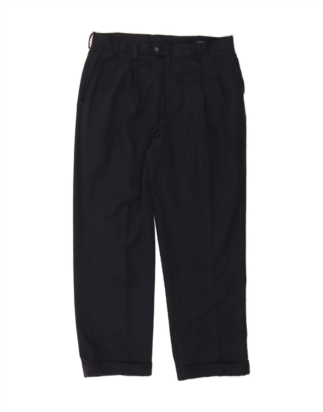 IZOD Mens Pegged Suit Trousers W36 L32 Navy Blue Polyester Vintage Izod and Second-Hand Izod from Messina Hembry 