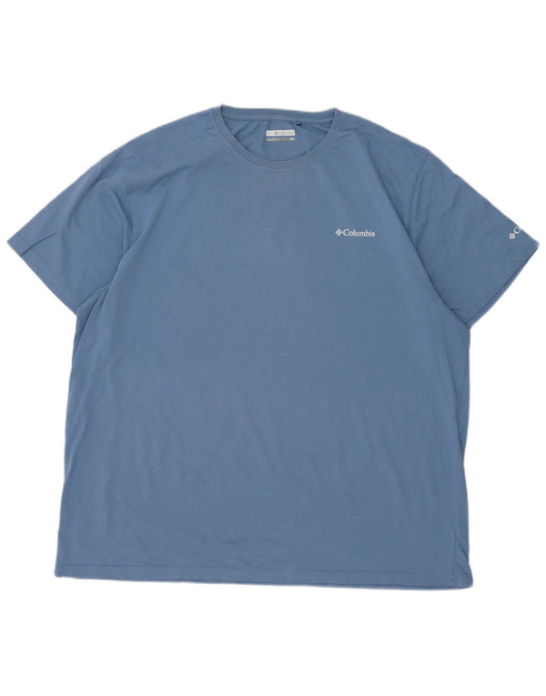 Columbia Camiseta gráfica para hombre Top 2XL Algodón azul
