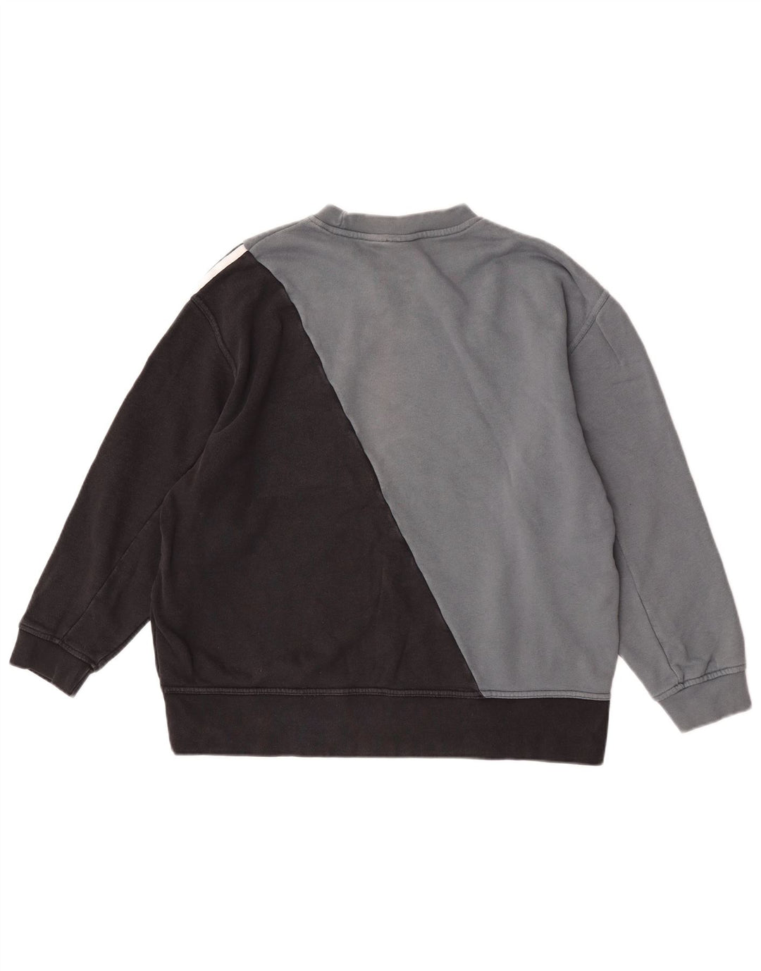 Adidas Graphic Sweatshirt Jumper UK 12 Medium Grey Colourblock
