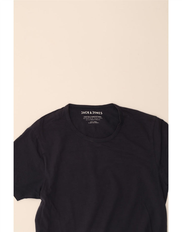 JACK & JONES Mens T-Shirt XL Navy Blue Cotton Vintage Jack & Jones and Second-Hand Jack & Jones from Messina Hembry 