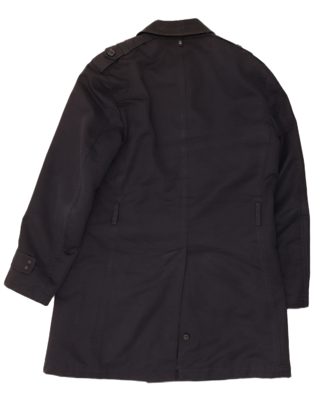 Boggi Herre Trench Coat IT 50 Stor Marineblå Bomuld