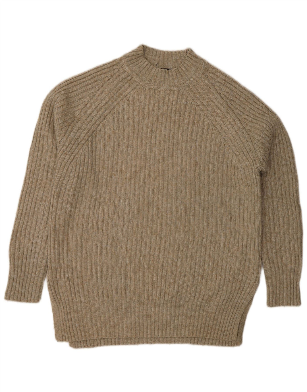 Marks & Spencer Womens Turtle Neck Jumper Sweater UK 10 Small Beige