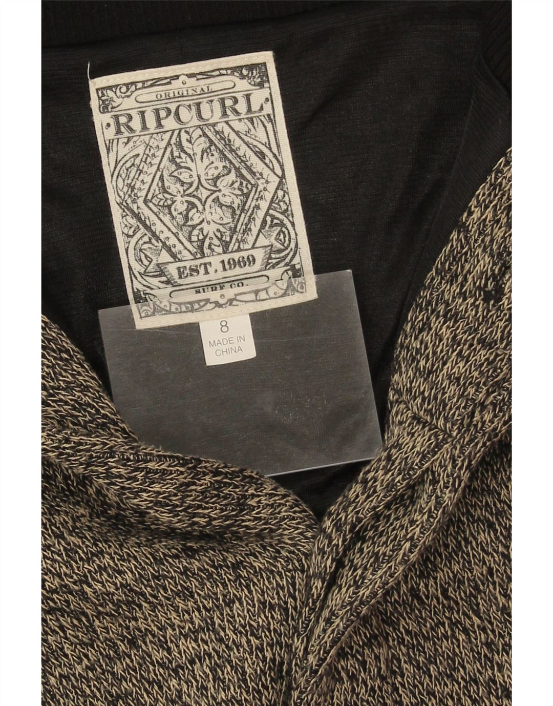 Rip Curl Womens Relaxed Fit Cardigan Sweater US 8 Medium Navy Blue Flecked