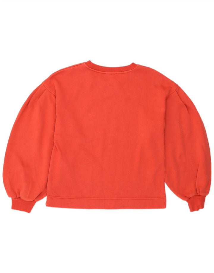 Zara Womens Relaxed Fit Sweatshirt Jumper UK 8 Small Orange