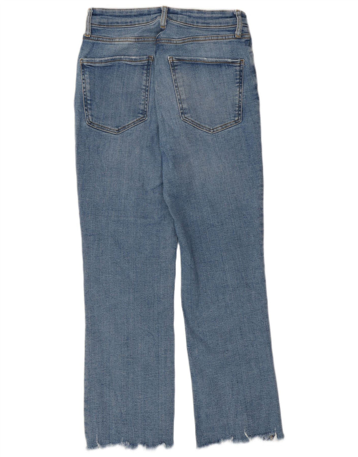 Zara Womens Crop Straight Jeans EU 38 Small W28 L26 Blue