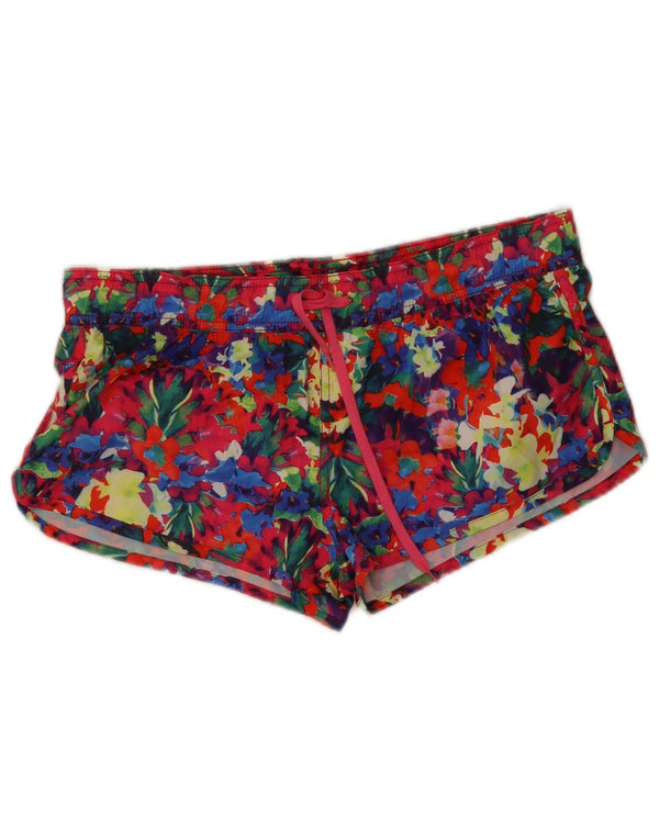 Champion Womens Herritage Fit Sport Shorts UK 14 Large Multicoloured Floral
