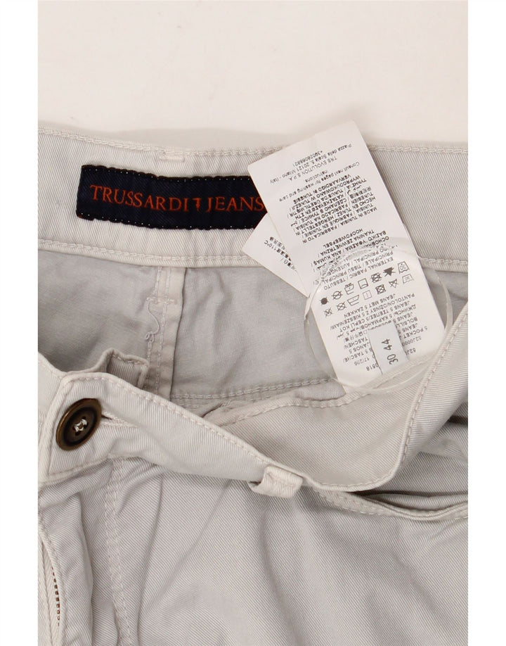 TRUSSARDI Womens Straight Jeans W30 L30 Grey Cotton