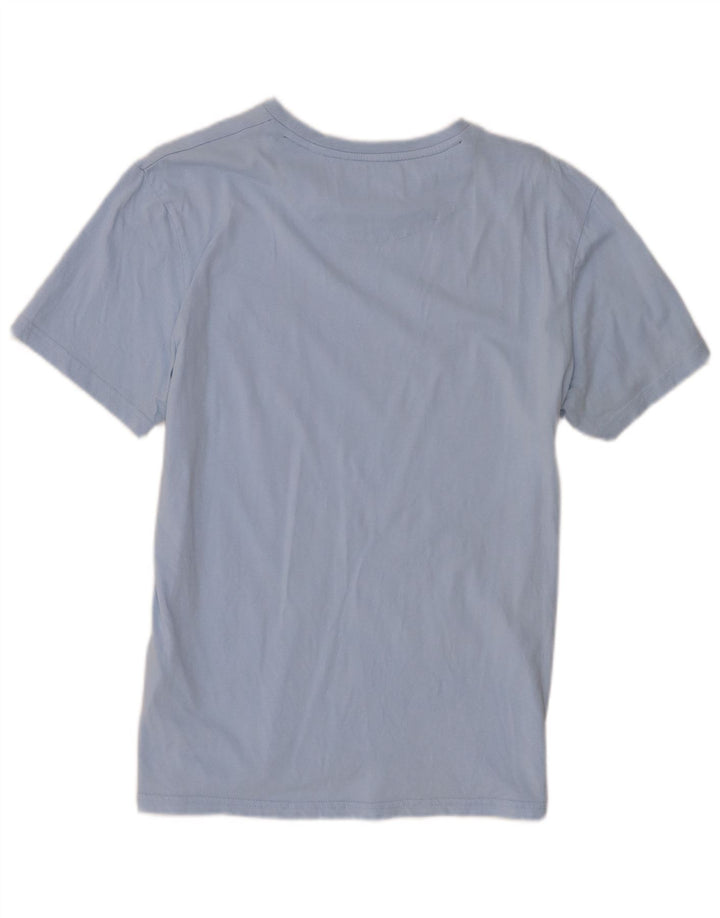 Lyle & Scott Mens T-Shirt Top Large Blue Colourblock Cotton