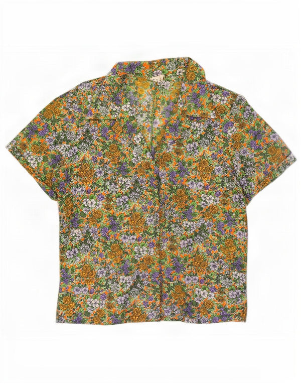 Blusa feminina manga curta Magic US 3 pequena floral multicolorida