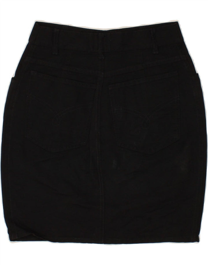 MOSCHINO Womens Denim Skirt W26 Small Black Cotton